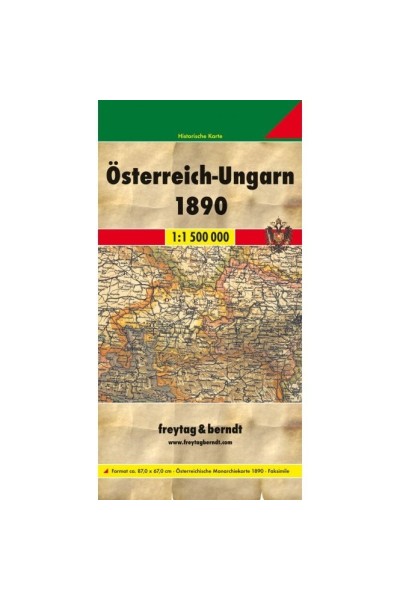 Austria - Hungary in 1890 - A historical map